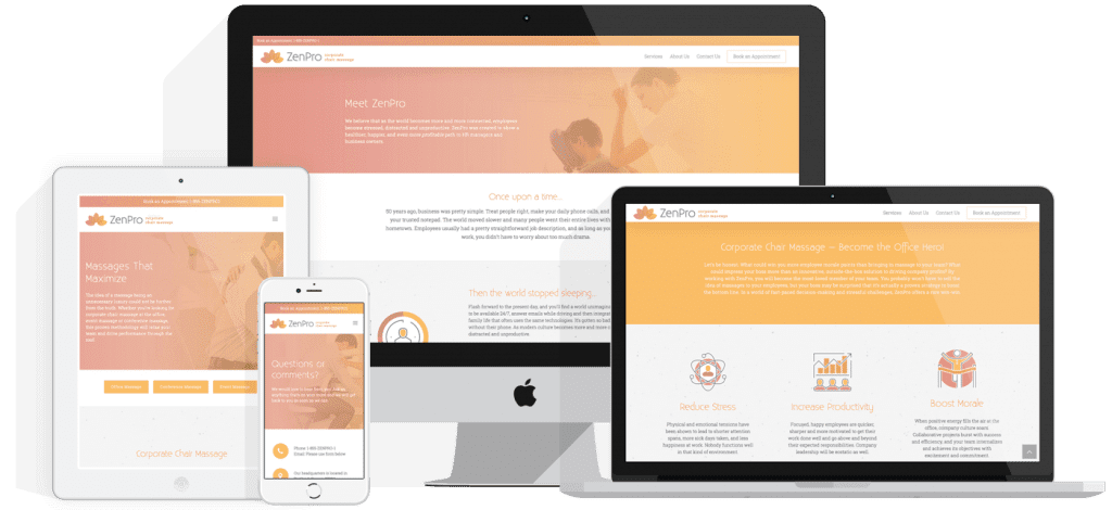 zenpro wordpress website design in portland